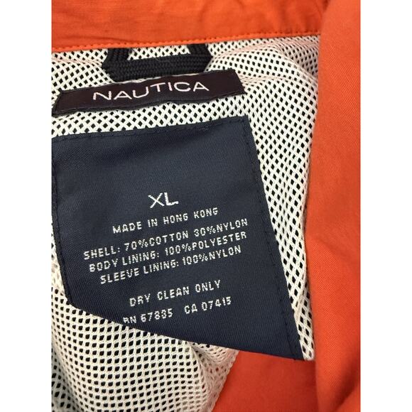 Vintage Y2K Nautica Color Block Striped Hooded Windbreaker Jacket Mens Size XL - Picture 9 of 10